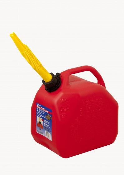 10 litre Fuel Container with flexi spout, red