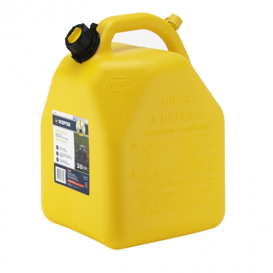 20 litre Fuel Container with flexi spout, yellow