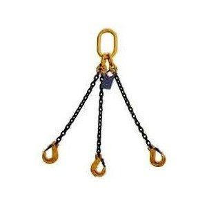 3 Leg 8mm/1.5m lifting chain set - grab hooks & shorteners fitted