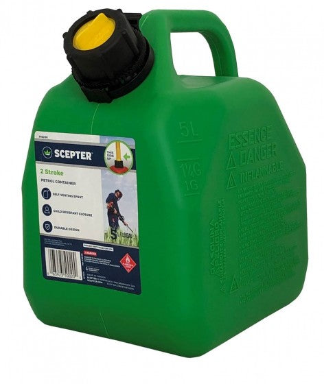 5 litre Fuel Container with flexi spout, green