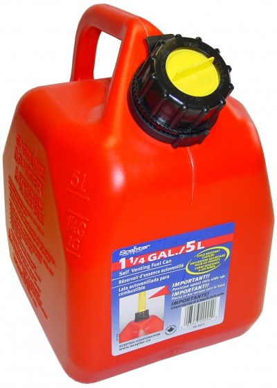 5 litre Fuel Container with flexi spout, red