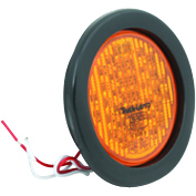 Amber 4" round LED, rubber grommet