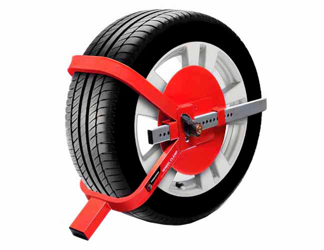 Anti-Theft Disc Cover Defender Wheel Clamp, For 13"-15" Wheels