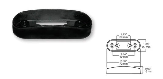 Black mount to fit LED marker lamps
