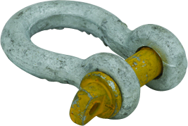 Bow shackle, galv, 13mm, I.5 T rated