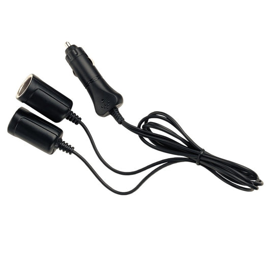 Cigarette lighter plug with 2 accessory sockets