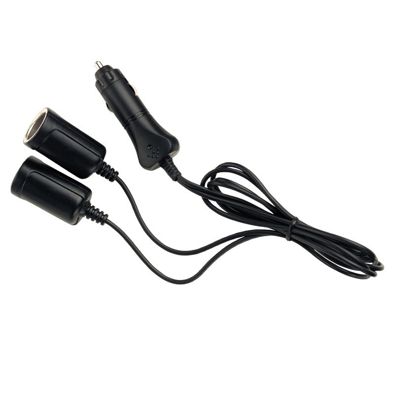 Cigarette lighter plug with 2 accessory sockets