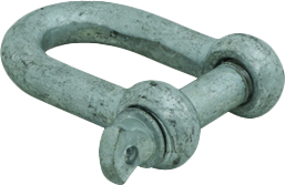 Dee shackle galvanised 10mm nonrated