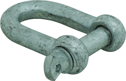 Dee shackle galvanised 8mm nonrated