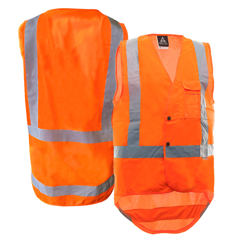 High Vis Safety vest, complies with AS/NZS 4602 dome