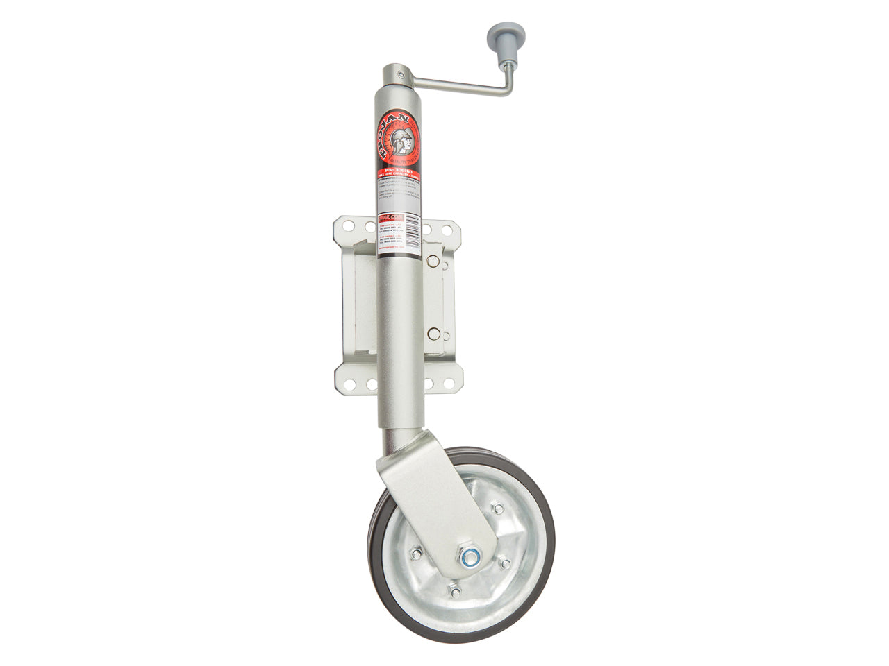 Jockey Wheel and Swivel, 6' solid wheel with steel core