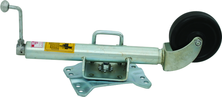 Jockey Wheel and Swivel, 6' solid wheel