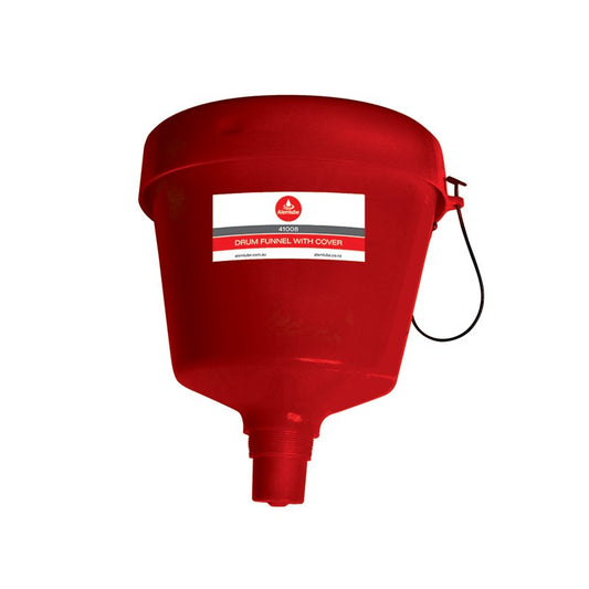 Jumbo plastic drum funnel with cover
