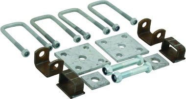 Kit to suit 52mm springs - square U-bolts