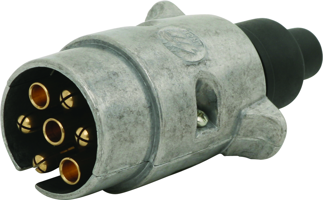 Metal 7 pin plug, round
