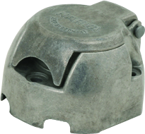 Metal 7 pin socket, round,