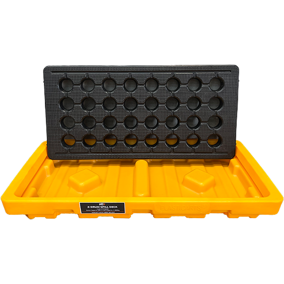 Nestable 2 Drum Spill Deck, LLDPE, 1300x680x150mm, 83L