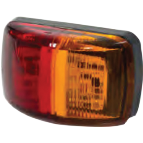 Red/amber LED marker light, 10-33v