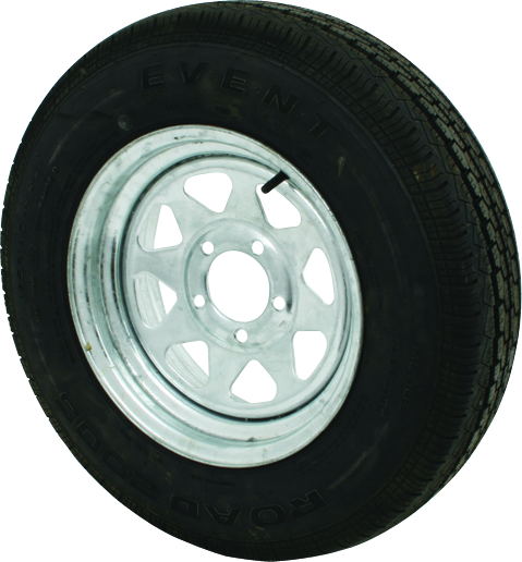 Wheel assembly 185/13 8 ply road galvanised