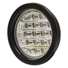 White 4"" round LED, rubber grommet