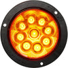 White 4"" round LED, stainless flange